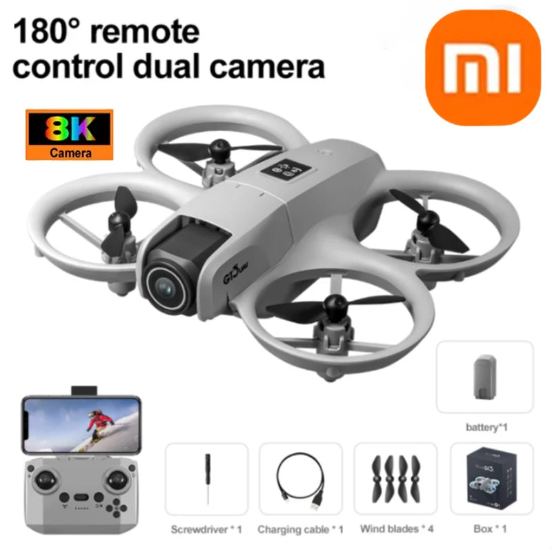 🚁🔥 Drone Xiaomi GT3 8K HD Dual Camera con GPS y 5G | Profesional con Estabilización + VR | 47 min vuelo 🛰️📸