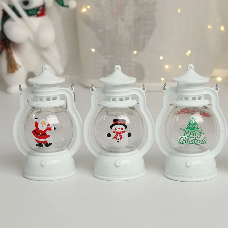 🎄✨ Linterna LED Navideña Portátil Santa & Snowman – Decoración Navidad Año Nuevo | Luz Nocturna con Batería 🕯️🦌