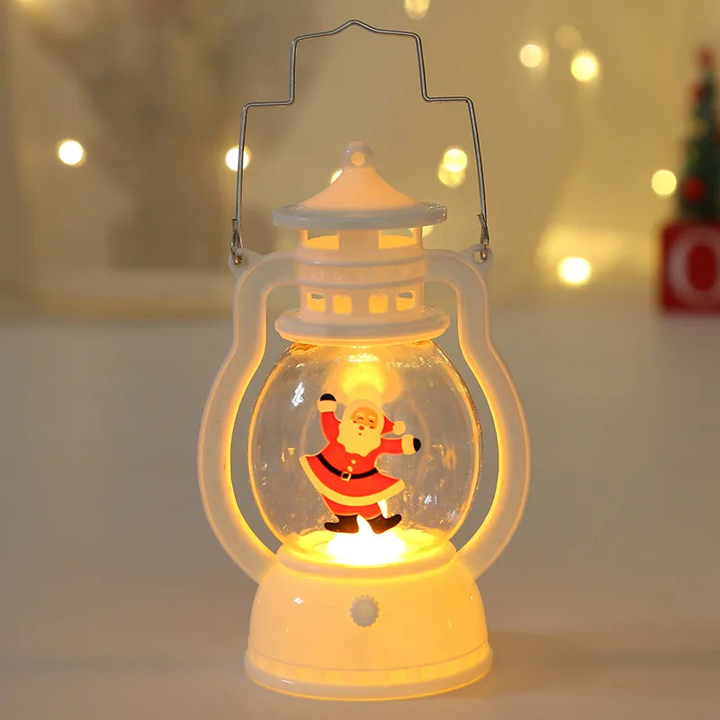 🎄✨ Linterna LED Navideña Portátil Santa & Snowman – Decoración Navidad Año Nuevo | Luz Nocturna con Batería 🕯️🦌