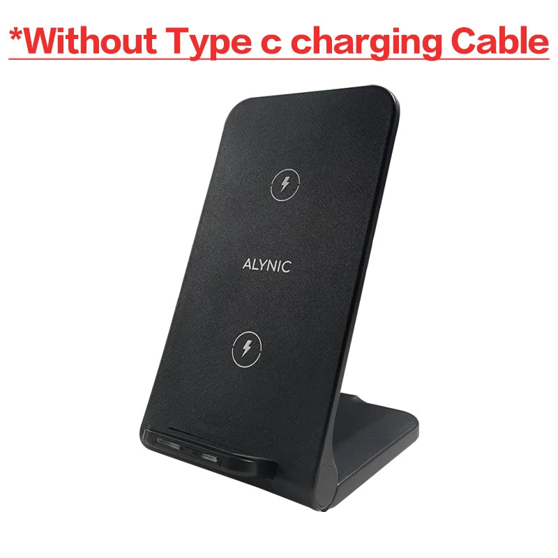 Cargador Inalámbrico 30W Plegable con Base – Soporte de Carga Rápida para iPhone, Samsung y Más