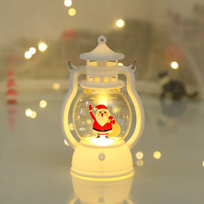 🎄✨ Linterna LED Navideña Portátil Santa & Snowman – Decoración Navidad Año Nuevo | Luz Nocturna con Batería 🕯️🦌