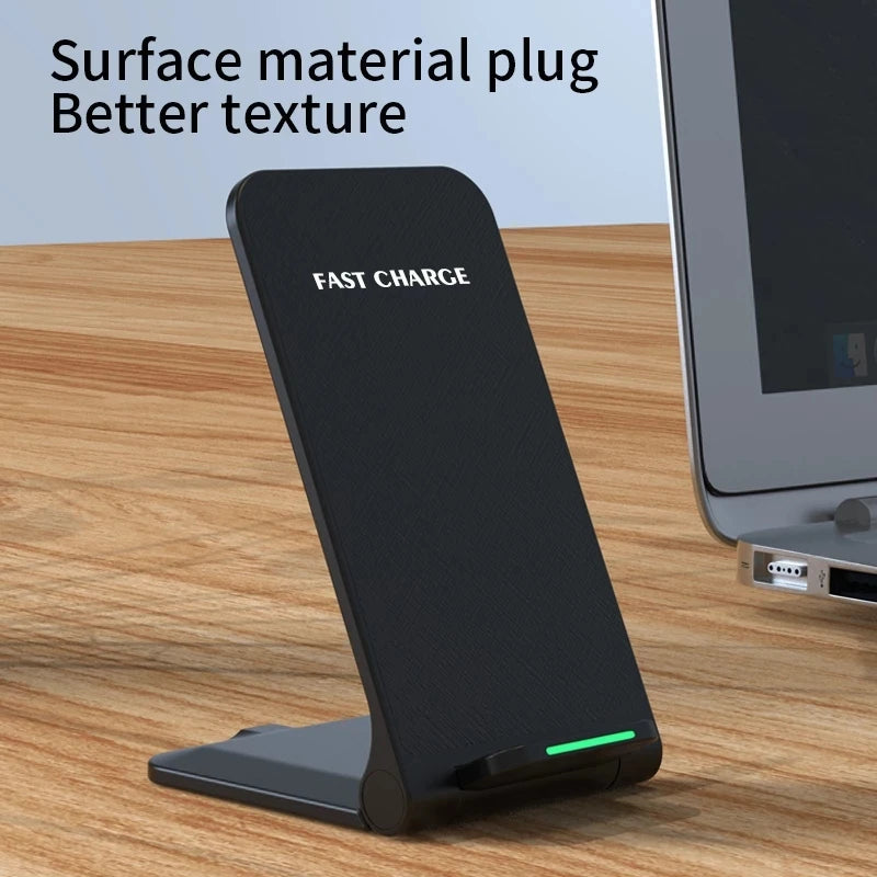Cargador Inalámbrico 30W Plegable con Base – Soporte de Carga Rápida para iPhone, Samsung y Más