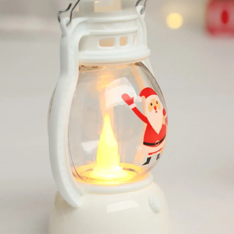 🎄✨ Linterna LED Navideña Portátil Santa & Snowman – Decoración Navidad Año Nuevo | Luz Nocturna con Batería 🕯️🦌